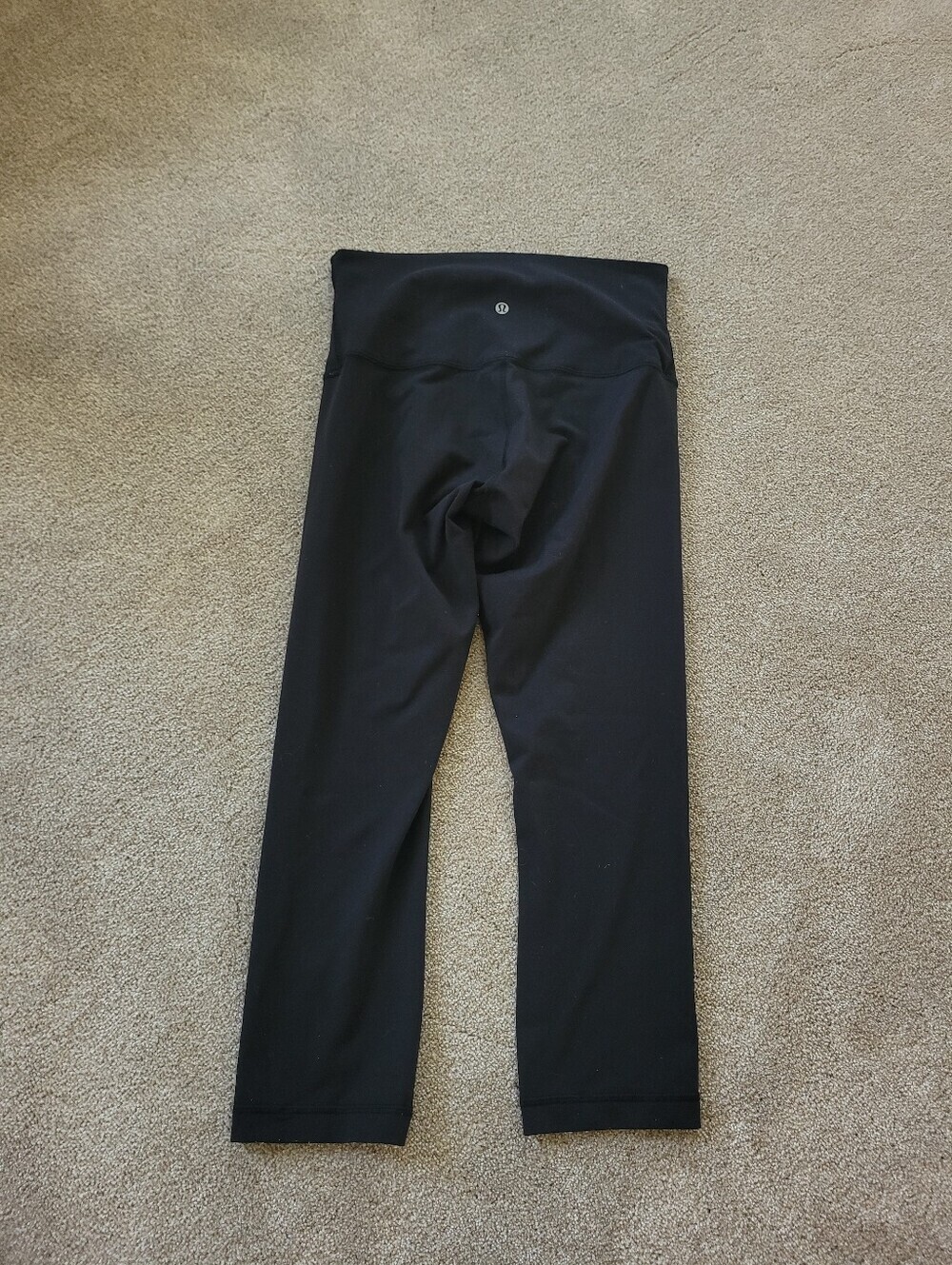 Lululemon Athletica Womens Black Cropped High Rise Leggings Size 8